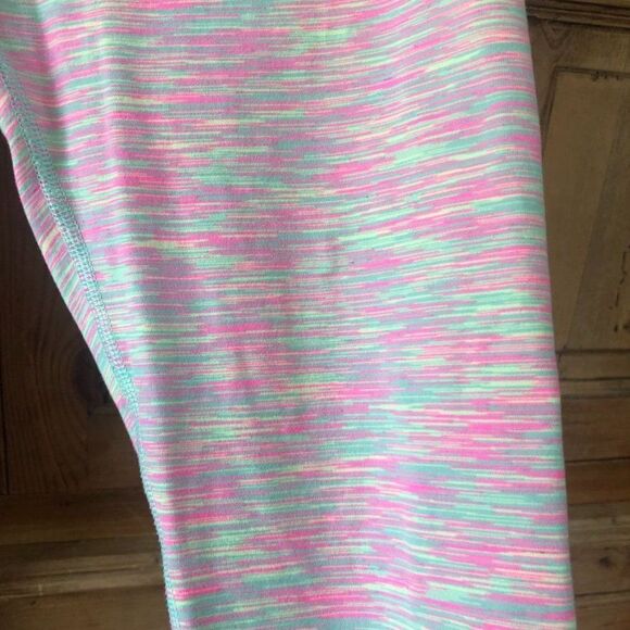Ivivva Girls Lululemon Colorful Cropped Leggings Pink Green Cropped Size 12 / 14 - Picture 3 of 9